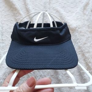 Nike Black Unisex Adjustable Performance Visor Athleisure Tennis Outdoor